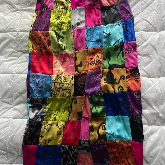 Vintage Peach Berserk Silk Jacket / Skirt Set M - Picture 7 of 10